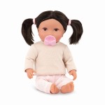 LullaBaby Lalka Niemowlę z Włosami, ze Smoczkiem 2+
