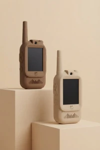 KidTooki Video Walkie Talkie - Beige&Brown