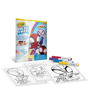 Crayola Kolorowanka dla dzieci i 4 niebrudzące magiczne flamastry Color Wonder Mess Free Spidey i super-kumple 3+