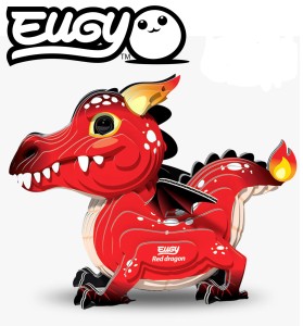 Czerwony Smok Eugy. Eko Układanka 3D.